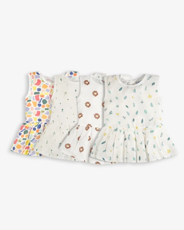 Button Adorable Button Frocks Combo pack of 4